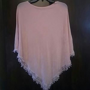 Light Pink Women's Poncho